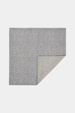SUITSUPPLY Einstecktuch Grau Doppelseitig-Männlich Einstecktücher