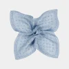 SUITSUPPLY Einstecktuch Hellblau Florales Muster-Männlich Einstecktücher