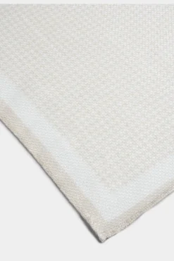 SUITSUPPLY Einstecktuch Hellbraun Hahnentrittmuster-Männlich Einstecktücher
