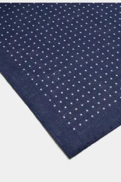 SUITSUPPLY Einstecktuch Navy Gepunktet-Männlich Einstecktücher