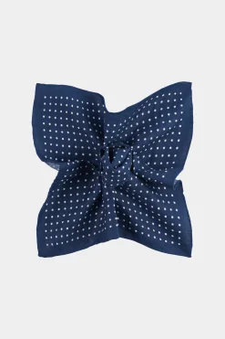 SUITSUPPLY Einstecktuch Navy Gepunktet-Männlich Einstecktücher