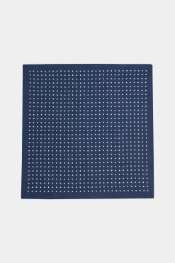 SUITSUPPLY Einstecktuch Navy Gepunktet-Männlich Einstecktücher