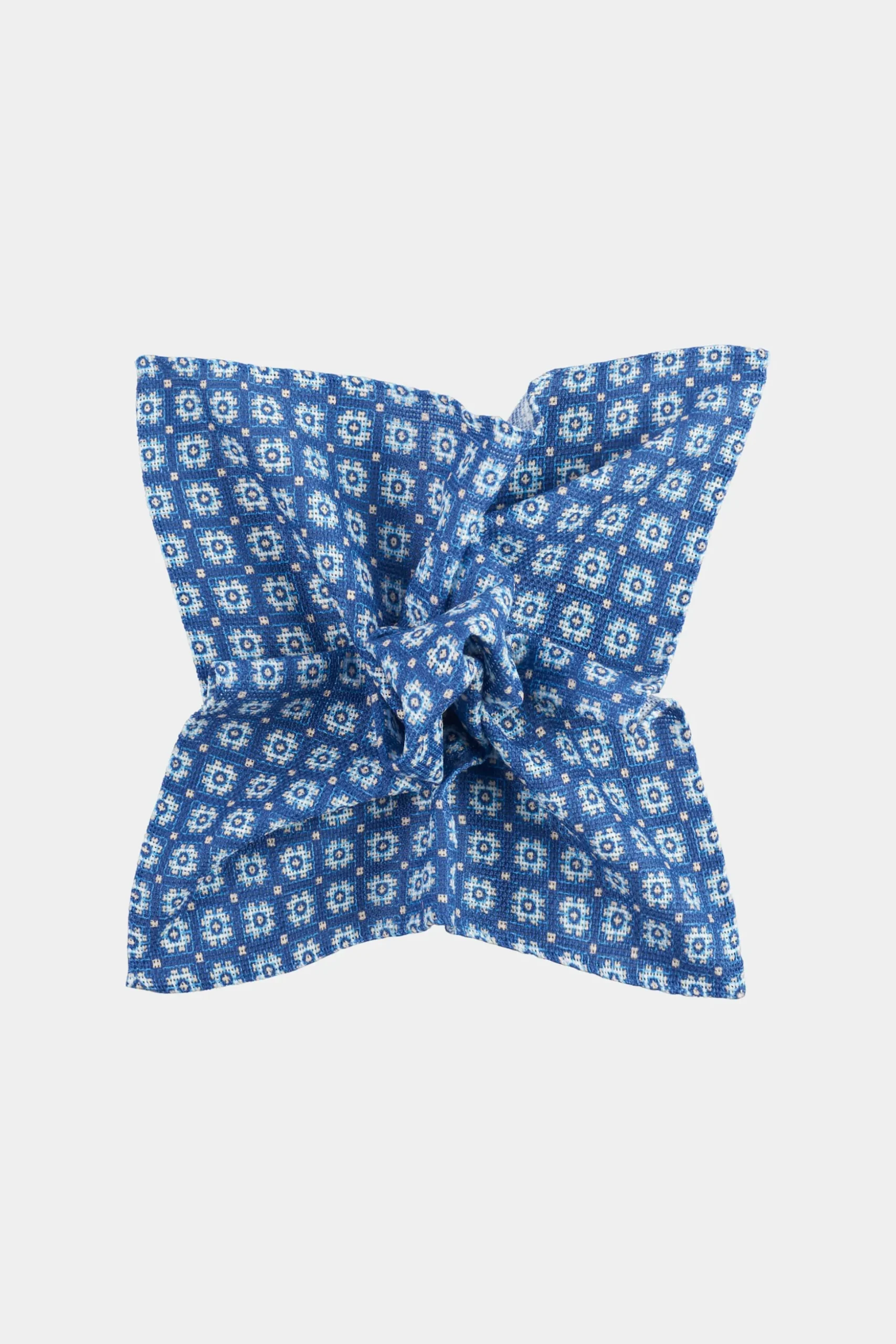 SUITSUPPLY Einstecktuch Navy Mit Grafik-Muster-Männlich Einstecktücher