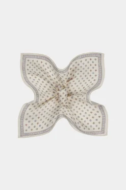 SUITSUPPLY Einstecktuch Off-White Florales Muster-Männlich Einstecktücher