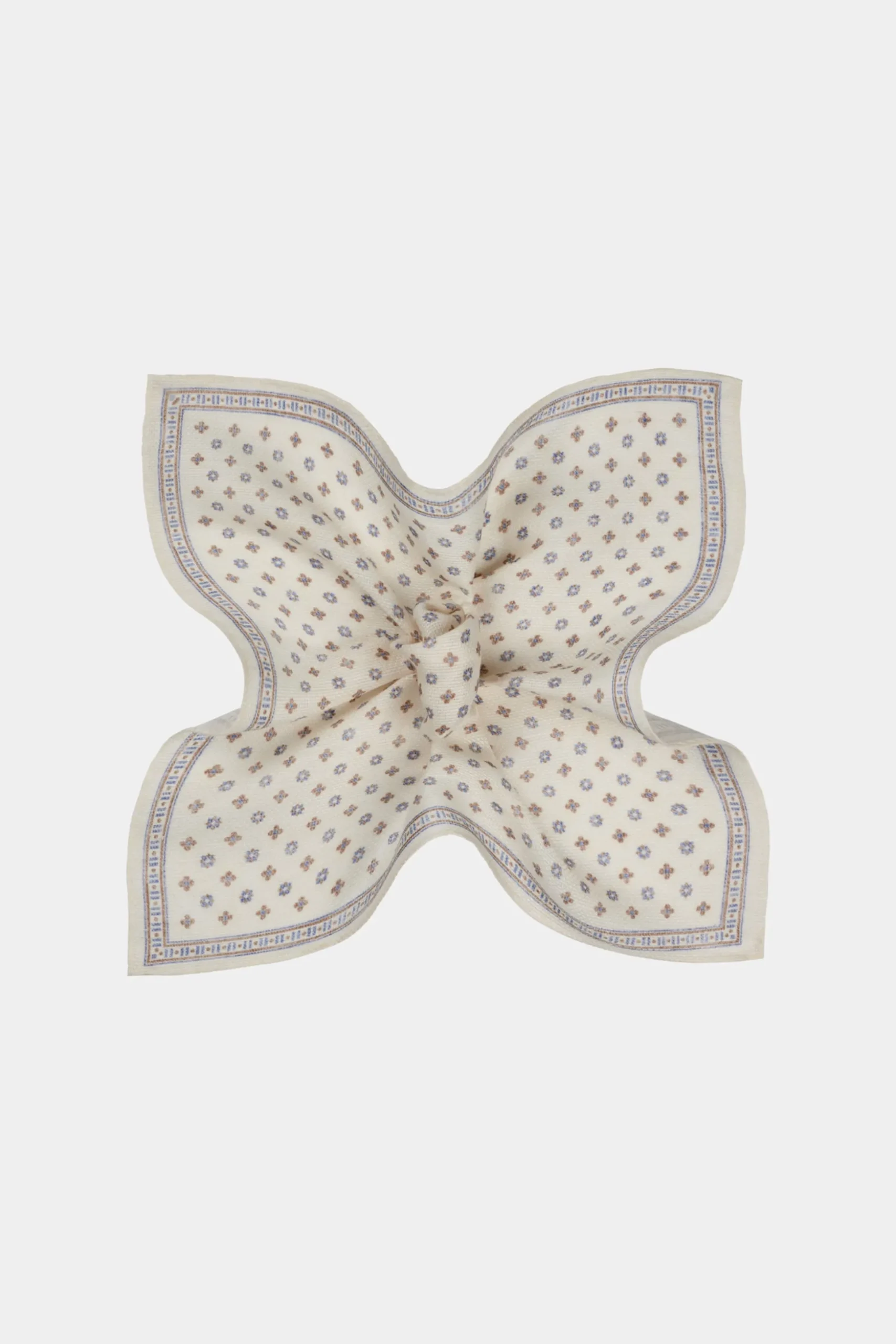 SUITSUPPLY Einstecktuch Off-White Florales Muster-Männlich Einstecktücher