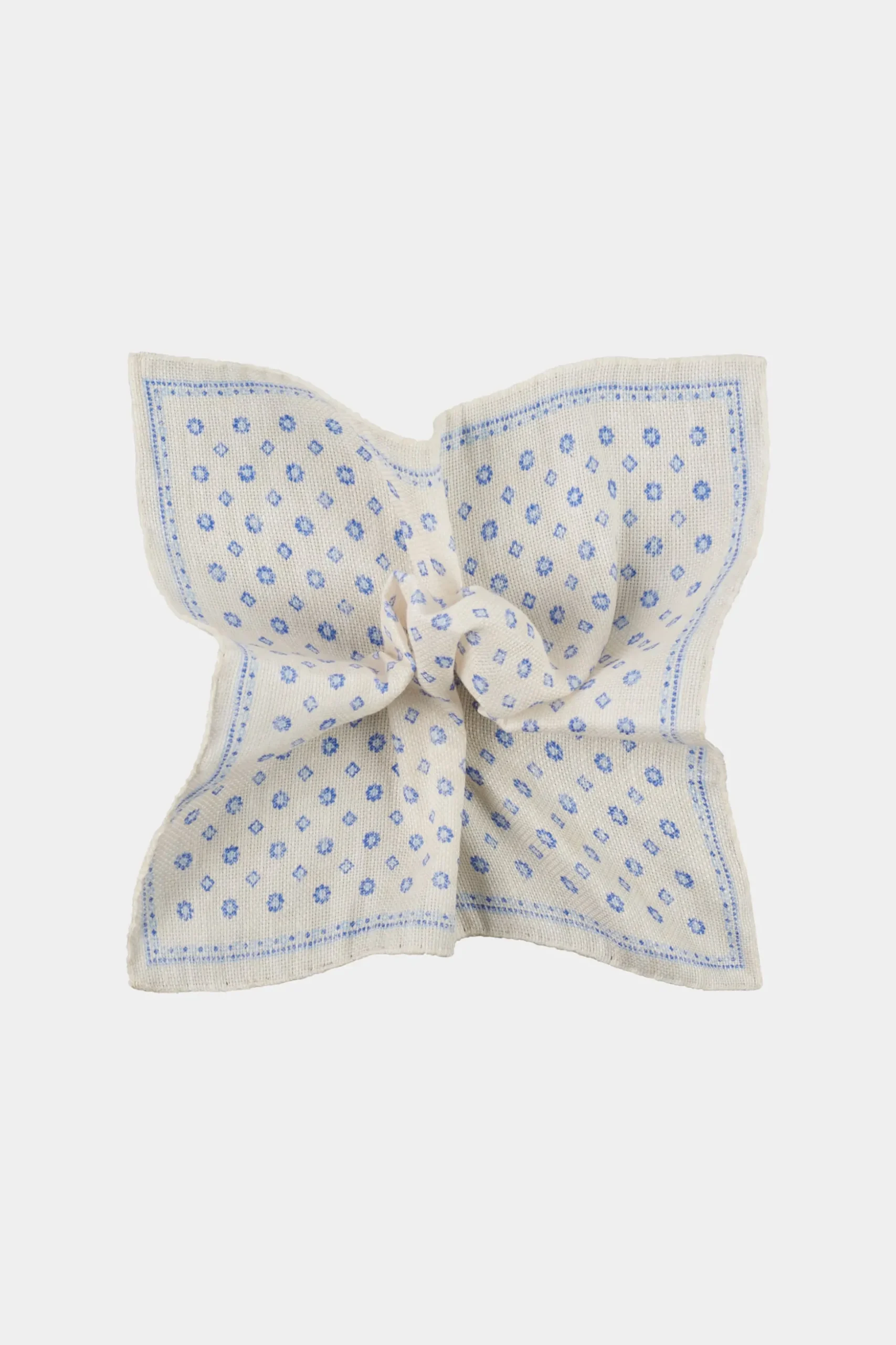 SUITSUPPLY Einstecktuch Weiß Florales Muster-Männlich Einstecktücher