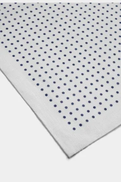 SUITSUPPLY Einstecktuch Weiß Gepunktet-Männlich Einstecktücher