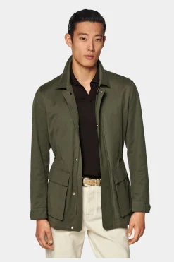 SUITSUPPLY Fieldjacket Dunkelgrün-Männlich Casual Jacken