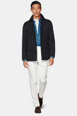 SUITSUPPLY Fieldjacket Navy-Männlich Casual Jacken
