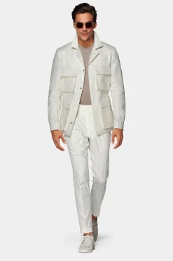 SUITSUPPLY Fieldjacket Off-White-Männlich Casual Jacken