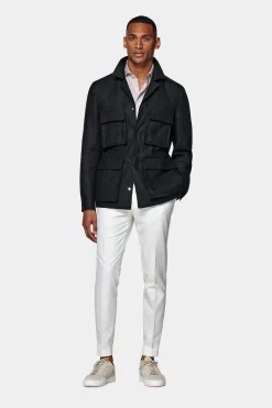 SUITSUPPLY Fieldjacket Schwarz-Männlich Casual Jacken