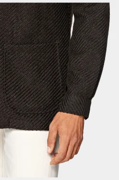 SUITSUPPLY Greenwich Hemd-Sakko Braun-Männlich Hemd-Sakkos