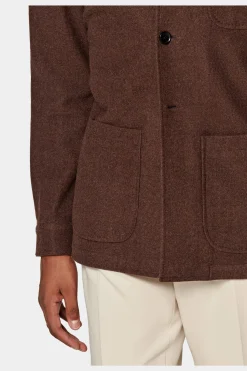 SUITSUPPLY Greenwich Hemd-Sakko Dunkelorange-Männlich Hemd-Sakkos