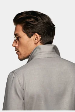 SUITSUPPLY Greenwich Hemd-Sakko Grau-Männlich Hemd-Sakkos
