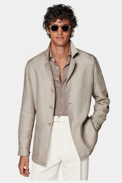 SUITSUPPLY Greenwich Hemd-Sakko Mittelbraun-Männlich Hemd-Sakkos