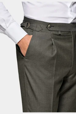 SUITSUPPLY Havana Anzug Dreiteiler Mittelgrün-Männlich Business Anzüge