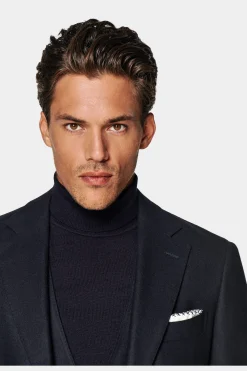 SUITSUPPLY Havana Anzug Dreiteiler Navy-Männlich Casual Anzüge