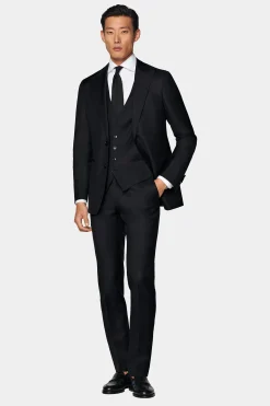 SUITSUPPLY Havana Anzug Dreiteiler Navy-Männlich Business Anzüge