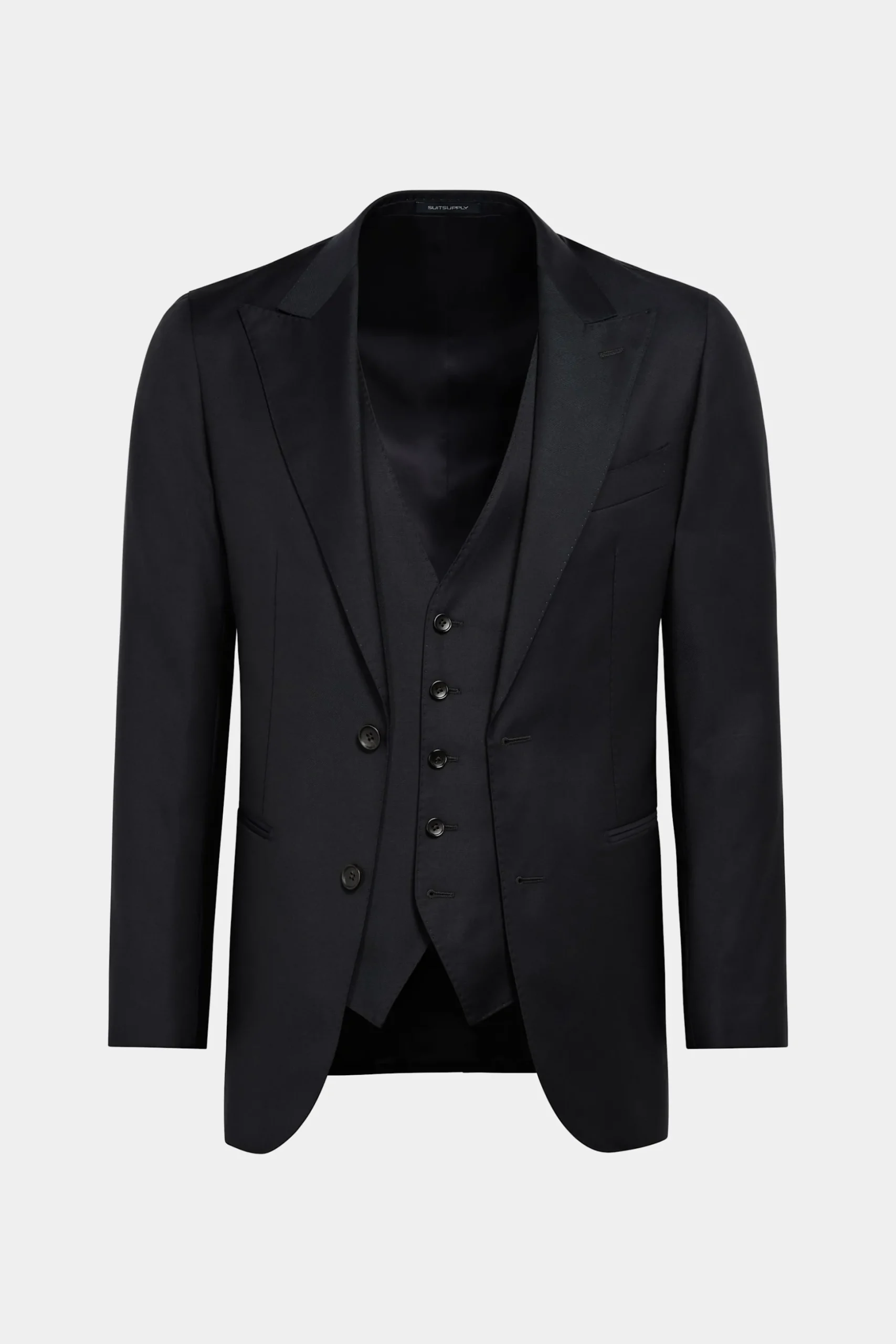 SUITSUPPLY Havana Anzug Dreiteiler Navy-Männlich Business Anzüge
