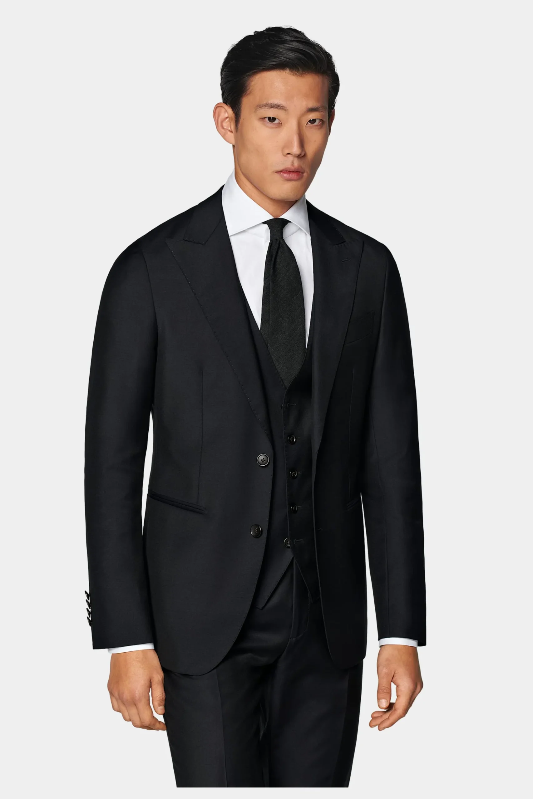 SUITSUPPLY Havana Anzug Dreiteiler Navy-Männlich Business Anzüge
