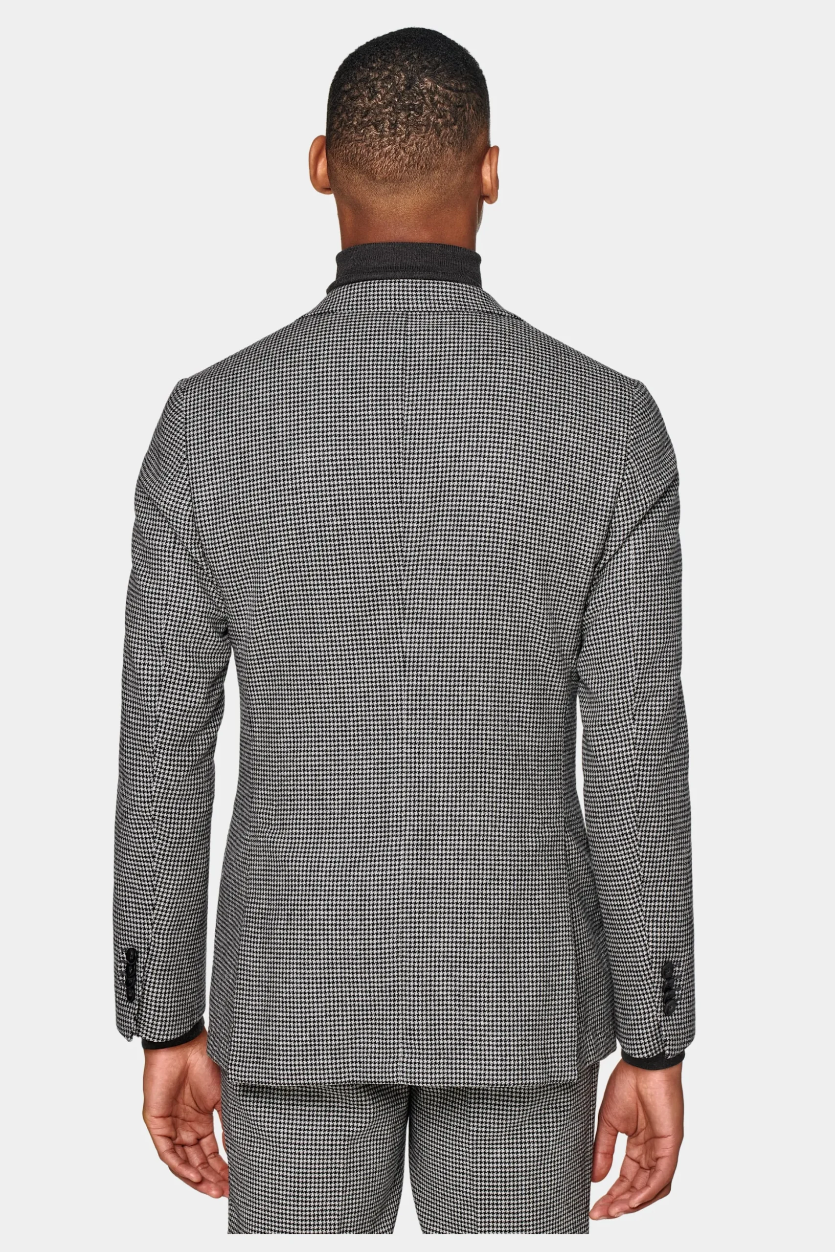 SUITSUPPLY Havana Anzug Dreiteiler Schwarz Hahnentrittmuster-Männlich Casual Anzüge