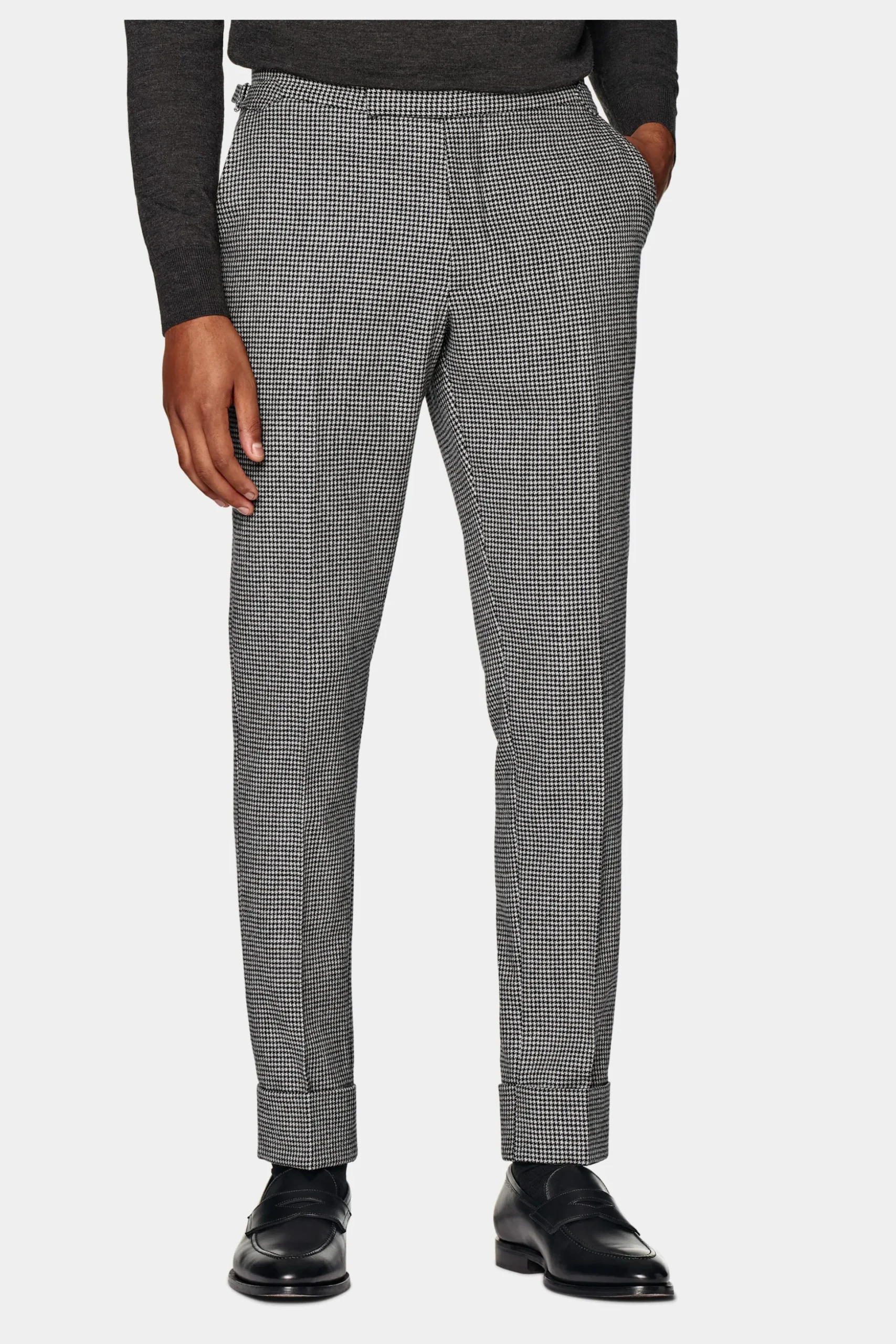 SUITSUPPLY Havana Anzug Dreiteiler Schwarz Hahnentrittmuster-Männlich Casual Anzüge