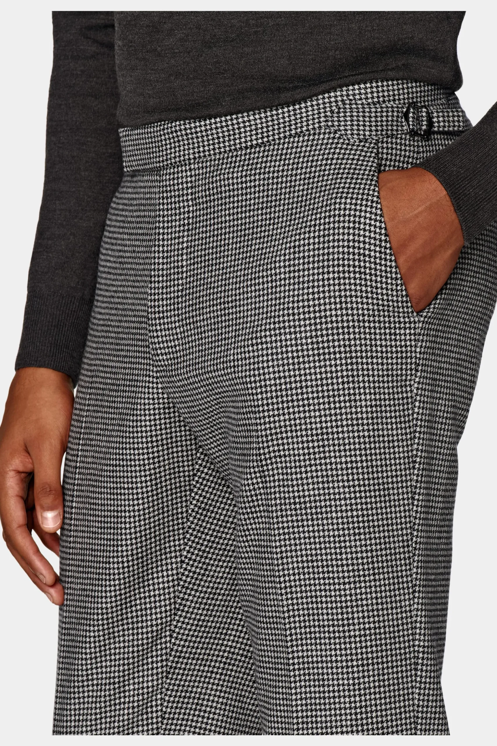 SUITSUPPLY Havana Anzug Dreiteiler Schwarz Hahnentrittmuster-Männlich Casual Anzüge