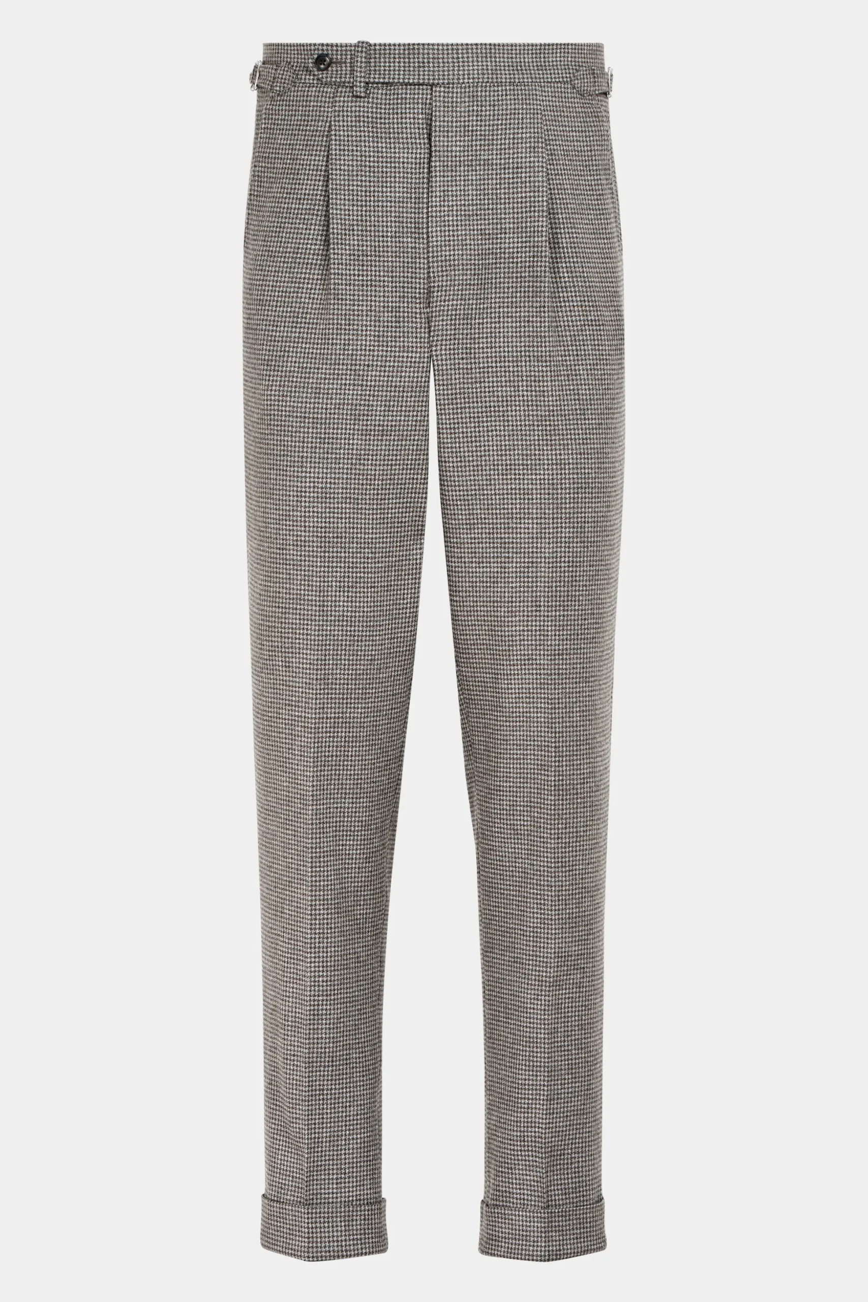 SUITSUPPLY Havana Anzug Dreiteiler Taupe Hahnentrittmuster-Männlich Casual Anzüge