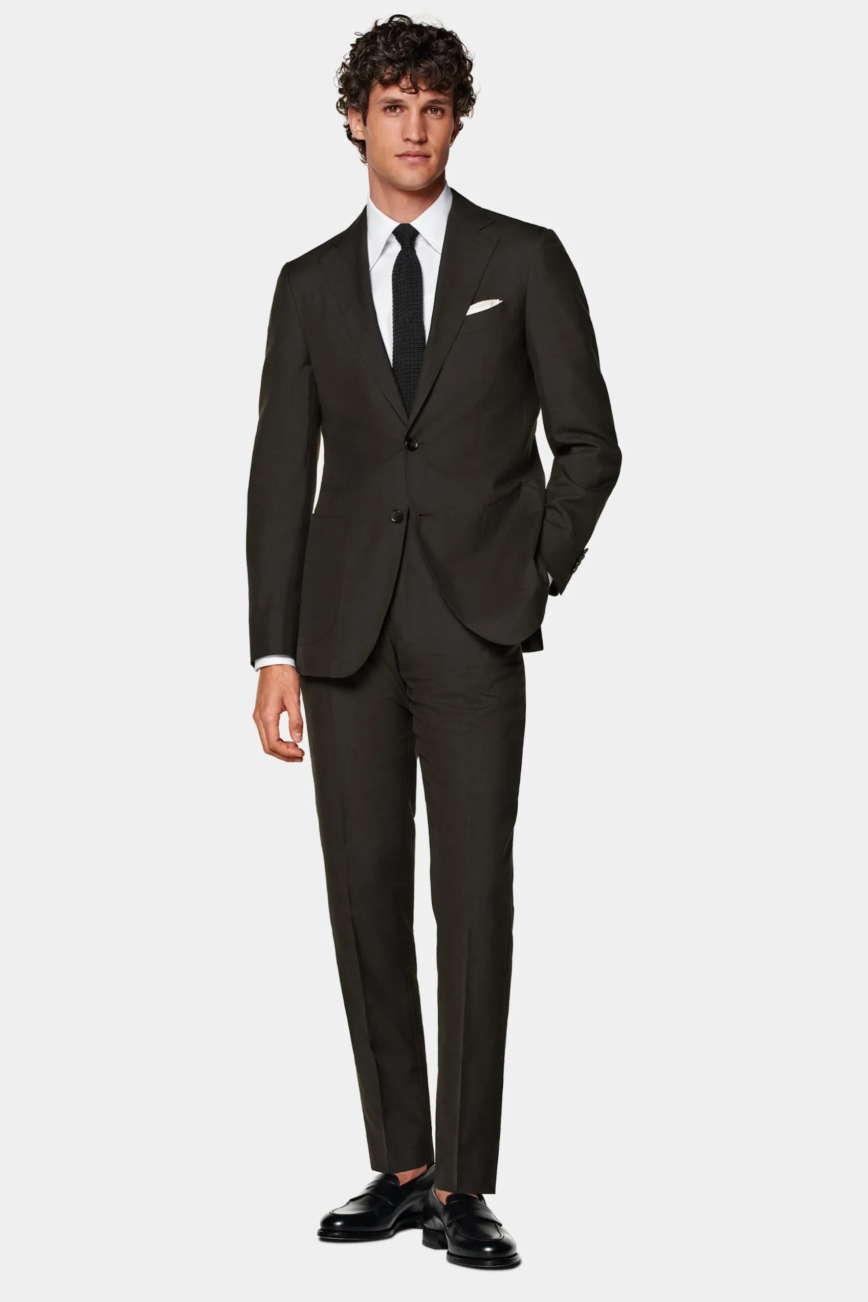 SUITSUPPLY Havana Anzug Dunkelbraun-Männlich Casual Anzüge