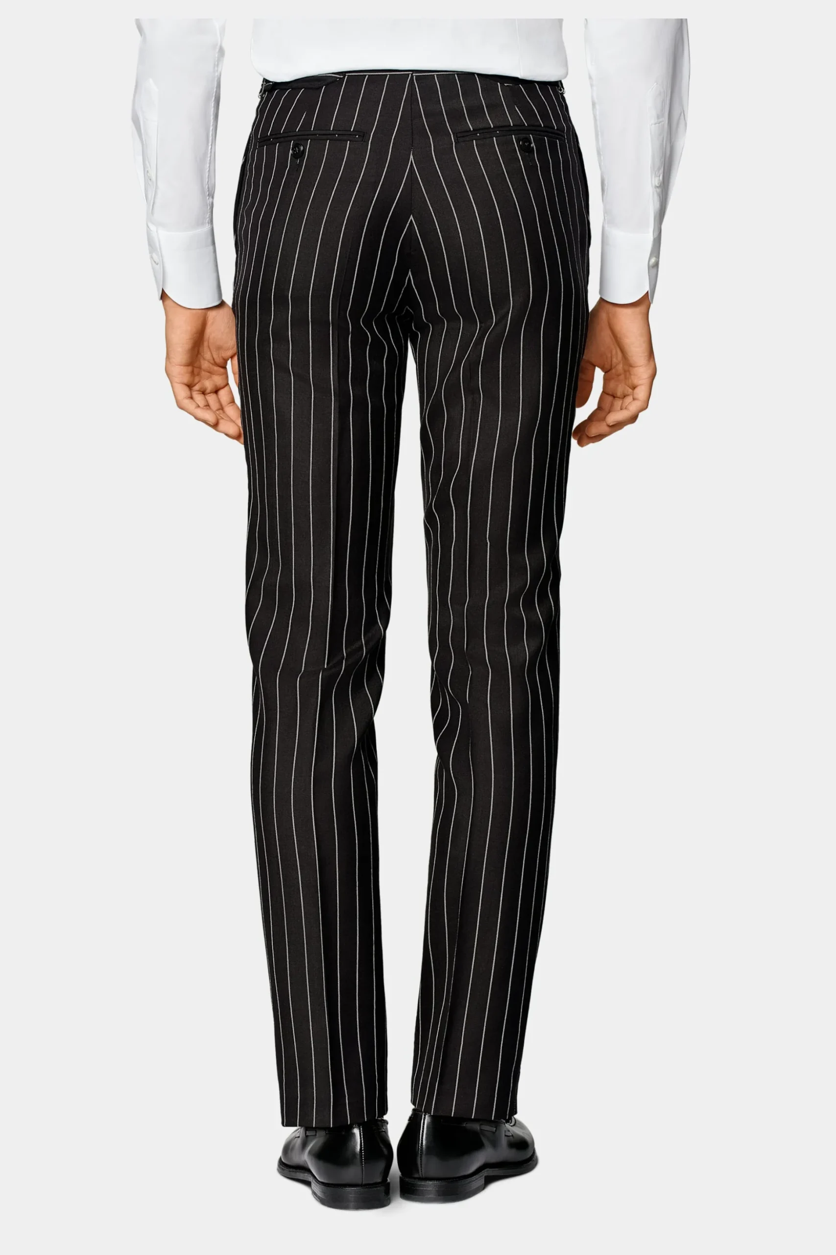 SUITSUPPLY Havana Anzug Dunkelbraun Gestreift-Männlich Casual Anzüge