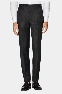 SUITSUPPLY Havana Anzug Dunkelgrau Gestreift-Männlich Business Anzüge
