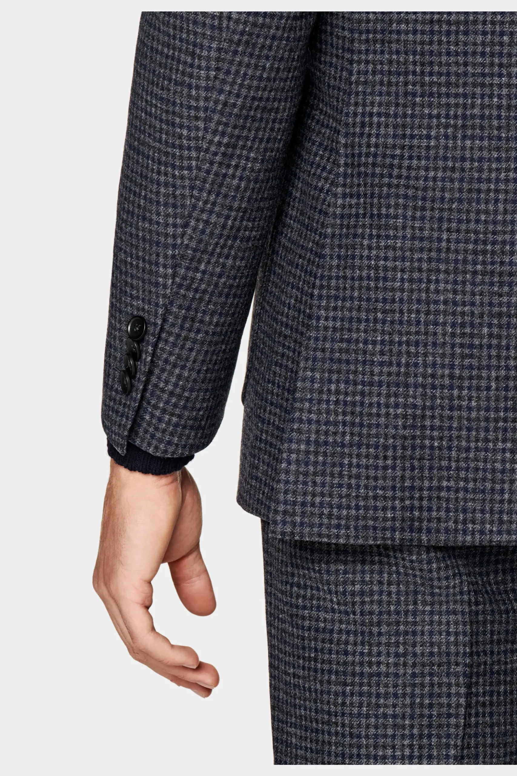 SUITSUPPLY Havana Anzug Dunkelgrau Mit Karo-Männlich Casual Anzüge
