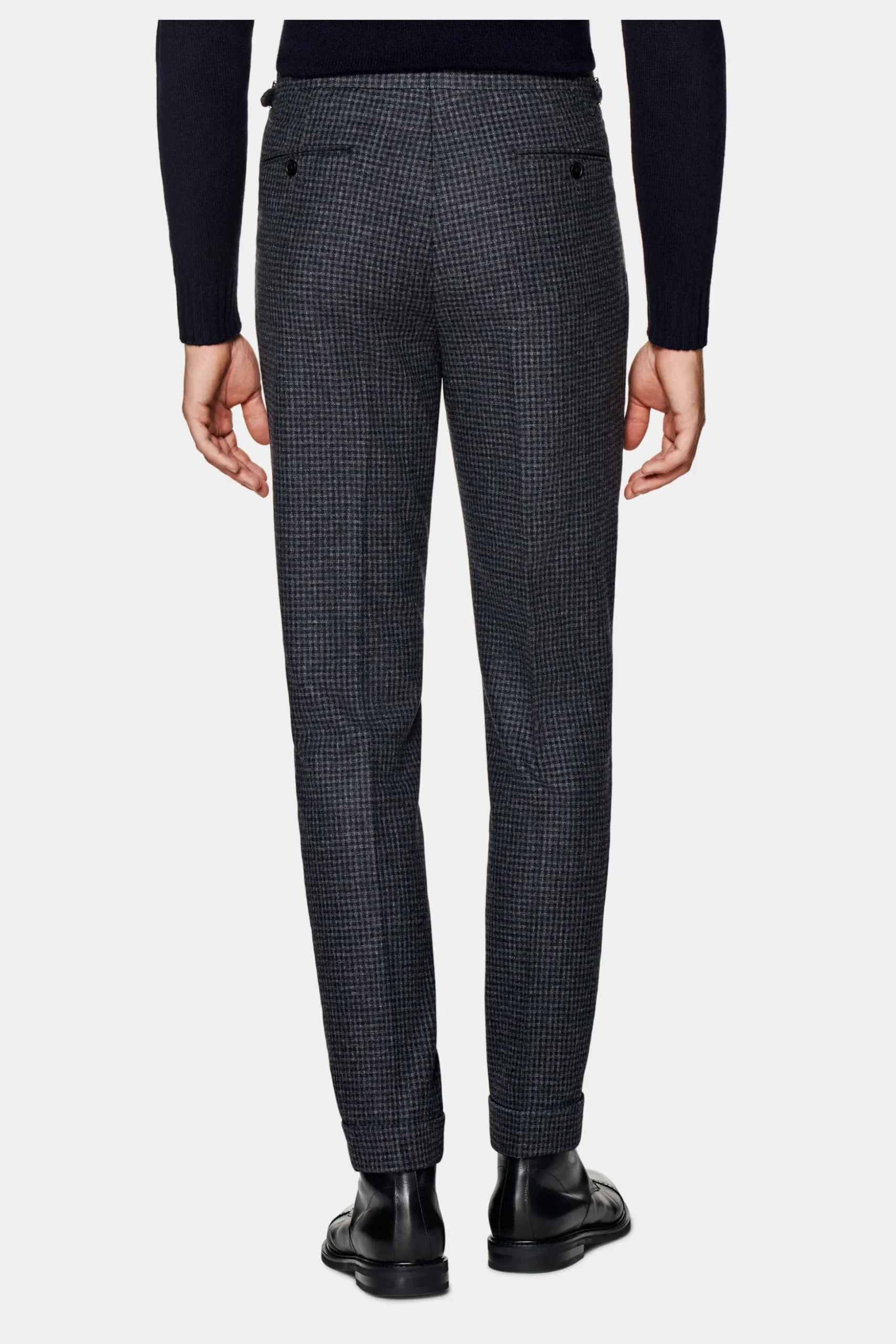 SUITSUPPLY Havana Anzug Dunkelgrau Mit Karo-Männlich Casual Anzüge