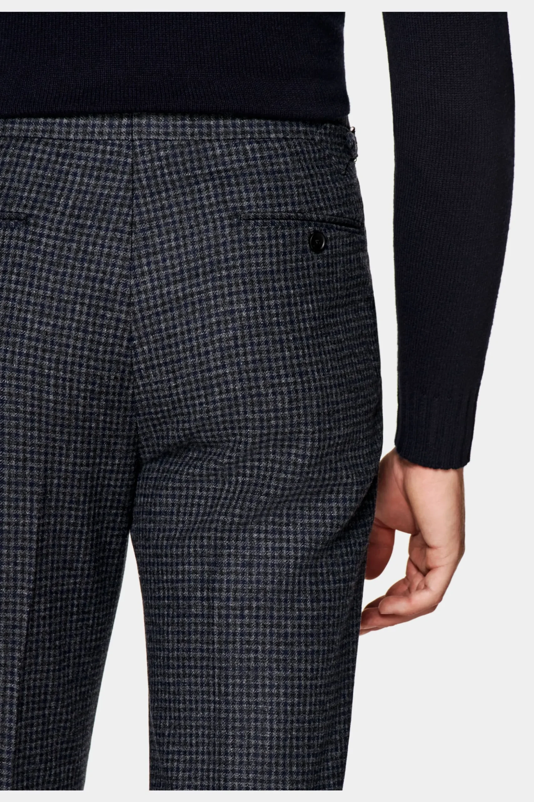 SUITSUPPLY Havana Anzug Dunkelgrau Mit Karo-Männlich Casual Anzüge