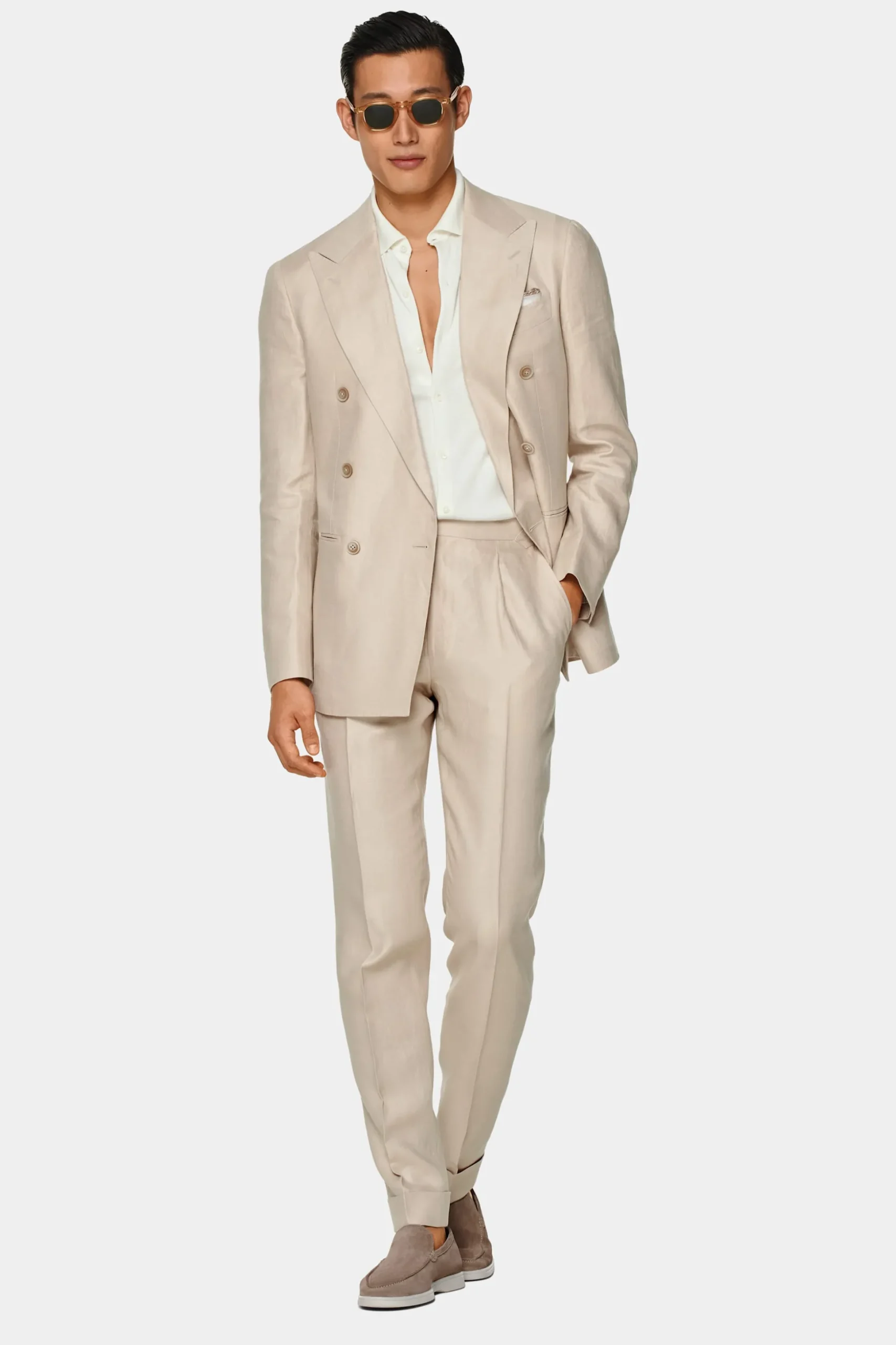 SUITSUPPLY Havana Anzug Hellbraun-Männlich Casual Anzüge