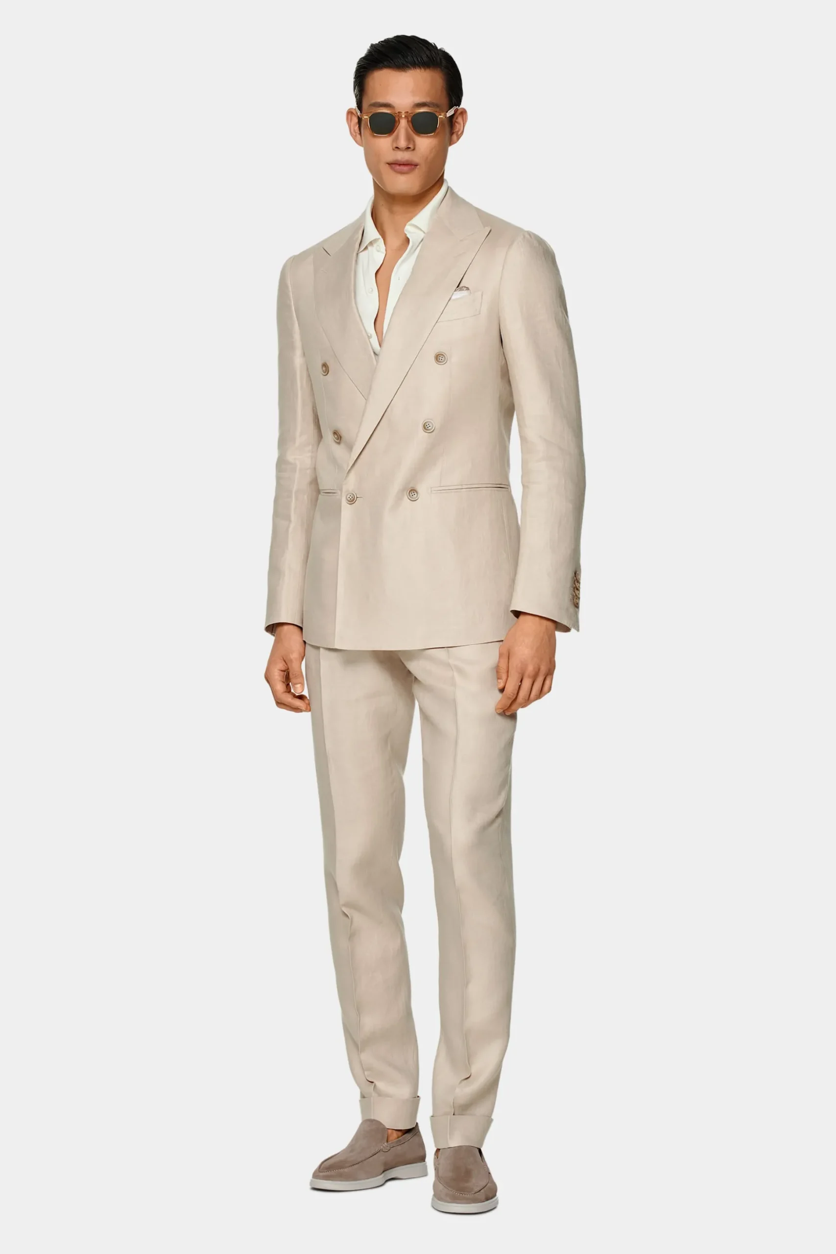 SUITSUPPLY Havana Anzug Hellbraun-Männlich Casual Anzüge