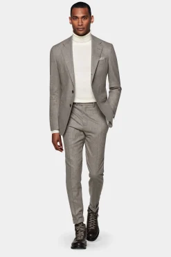 SUITSUPPLY Havana Anzug Hellbraun-Männlich Casual Anzüge