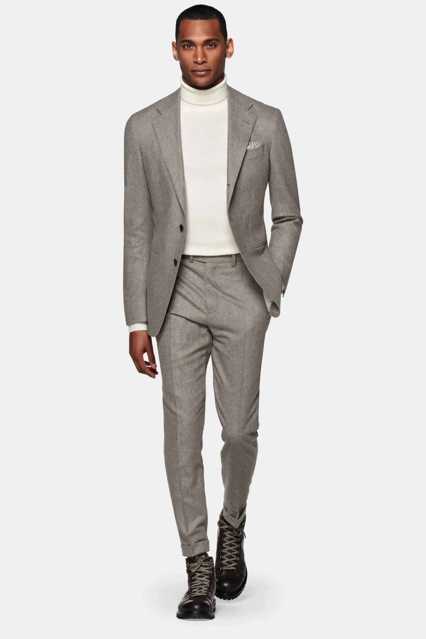 SUITSUPPLY Havana Anzug Hellbraun-Männlich Casual Anzüge