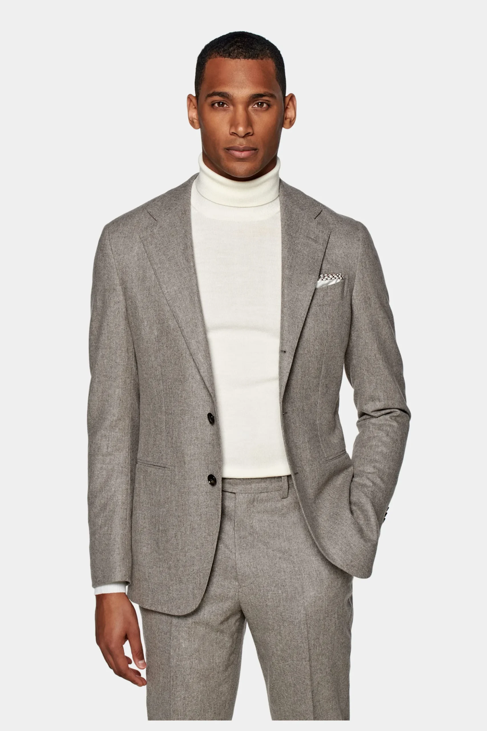 SUITSUPPLY Havana Anzug Hellbraun-Männlich Casual Anzüge