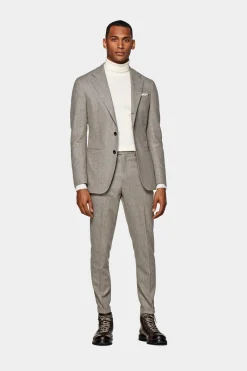 SUITSUPPLY Havana Anzug Hellbraun-Männlich Casual Anzüge