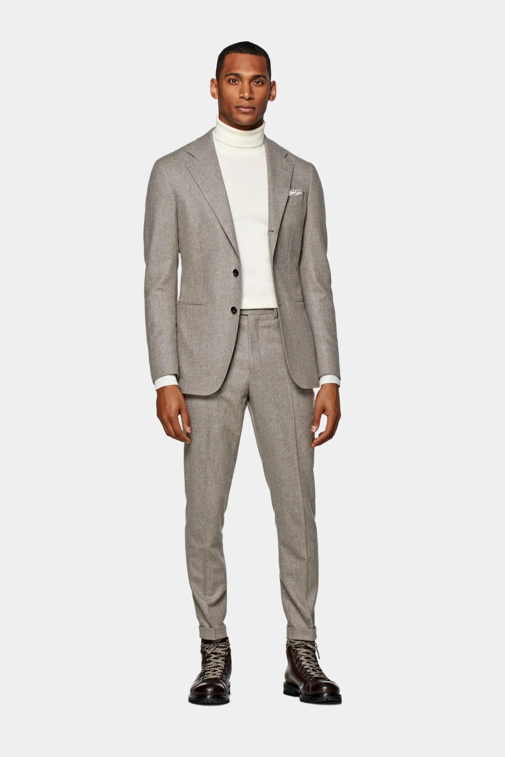 SUITSUPPLY Havana Anzug Hellbraun-Männlich Casual Anzüge