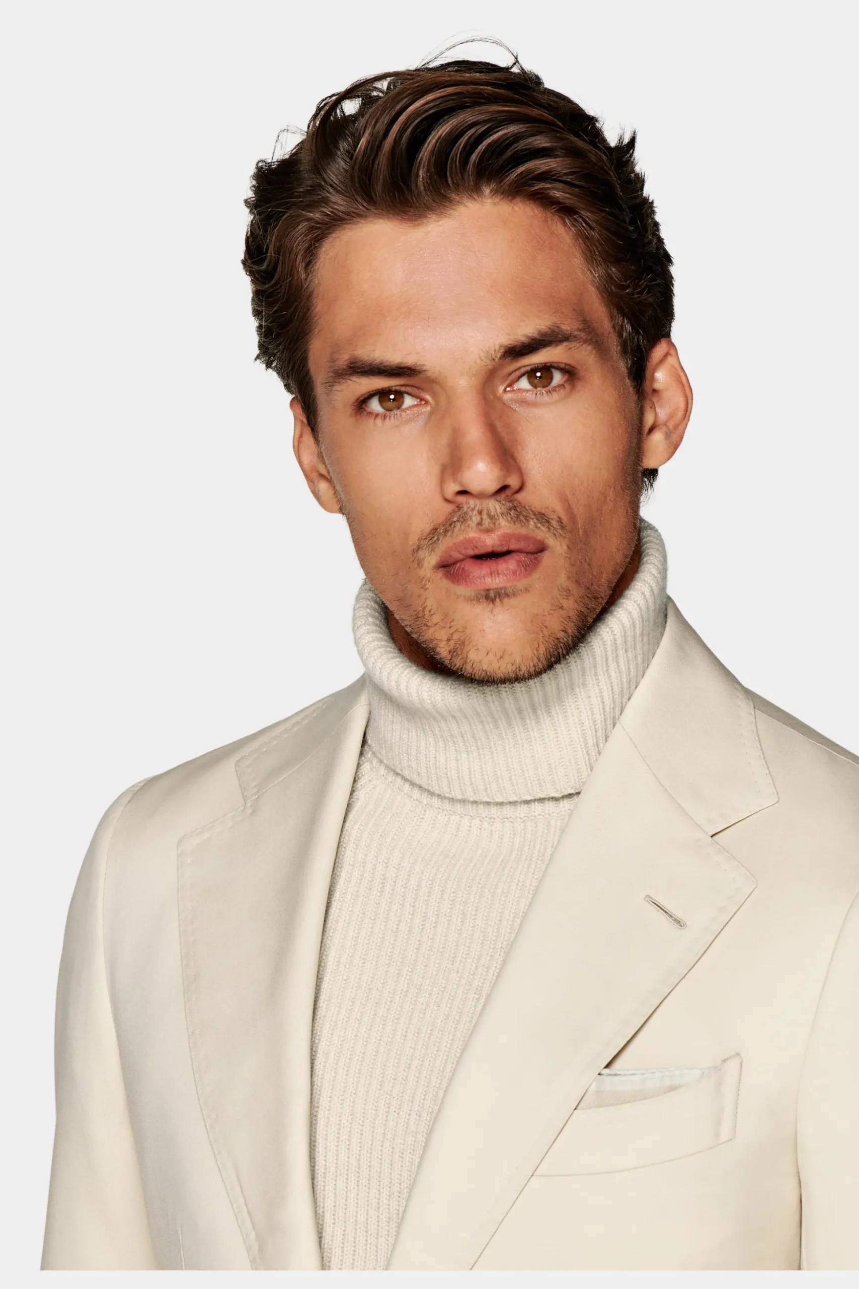SUITSUPPLY Havana Anzug Hellbraun-Männlich Casual Anzüge