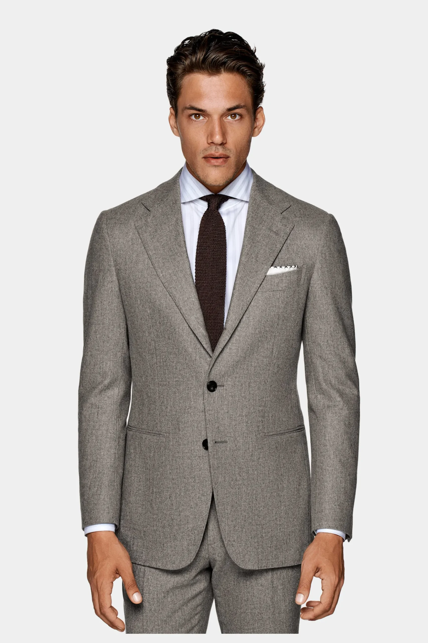 SUITSUPPLY Havana Anzug Hellbraun-Männlich Casual Anzüge