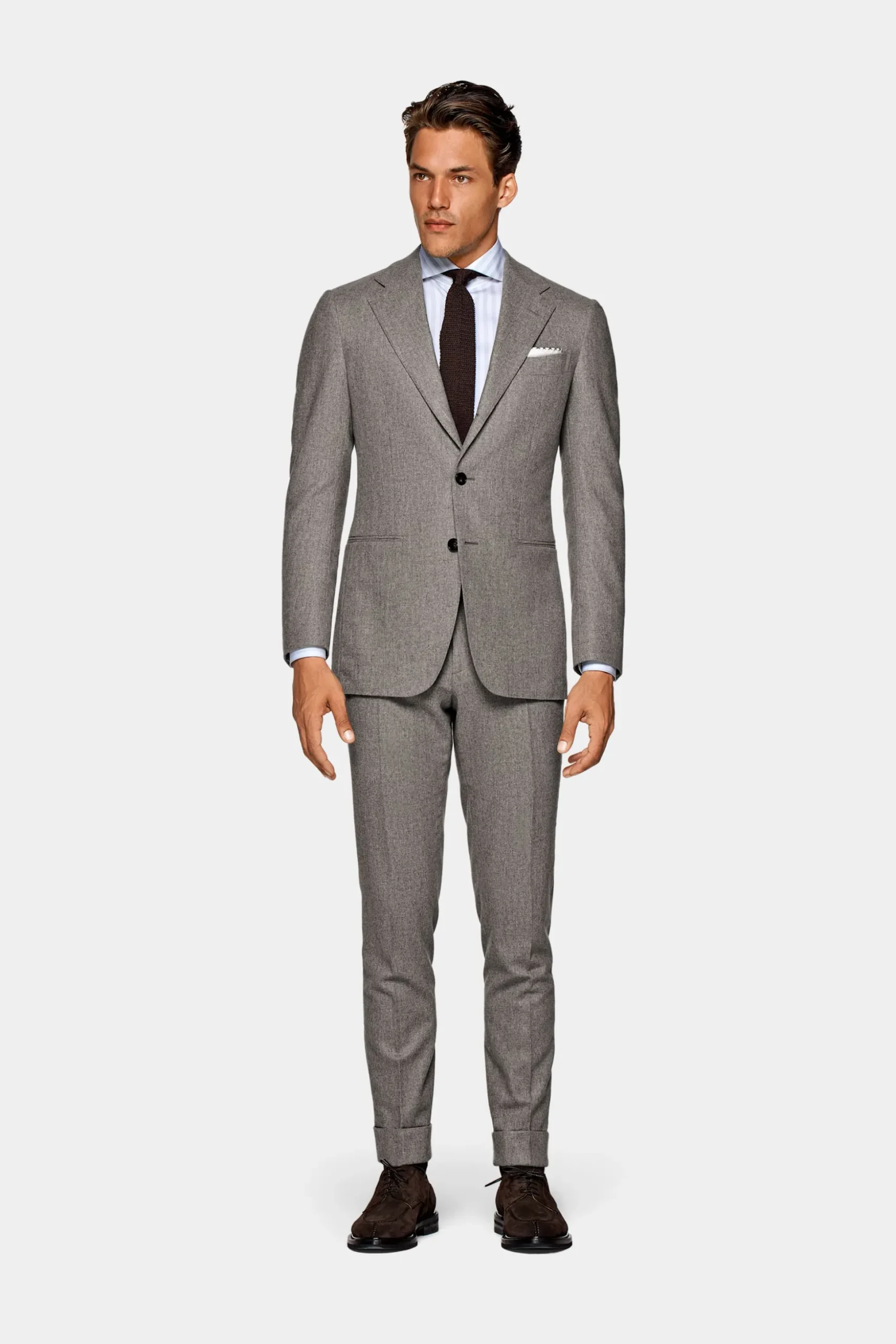 SUITSUPPLY Havana Anzug Hellbraun-Männlich Casual Anzüge
