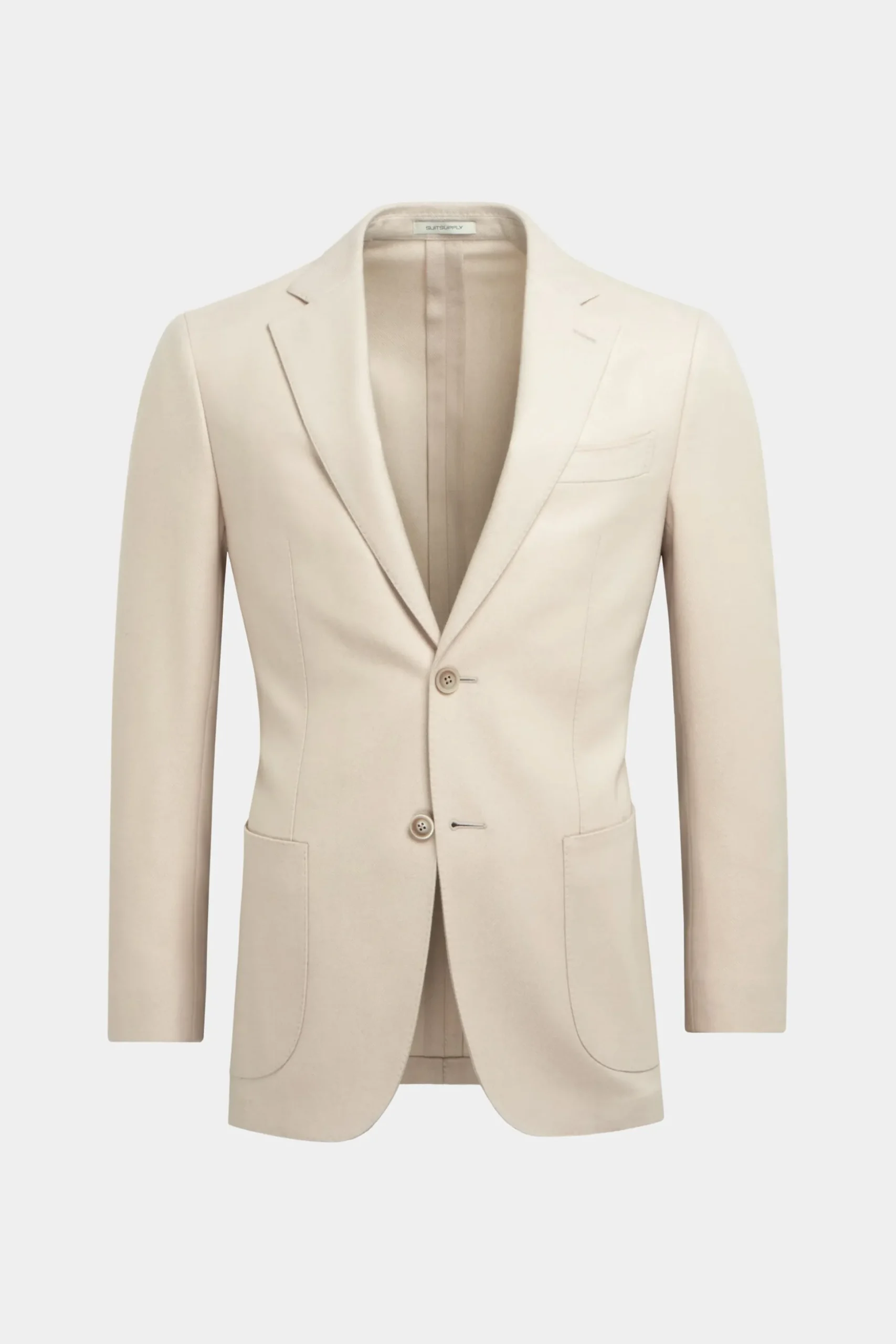 SUITSUPPLY Havana Anzug Hellbraun Mit Fischgrätmuster-Männlich Casual Anzüge