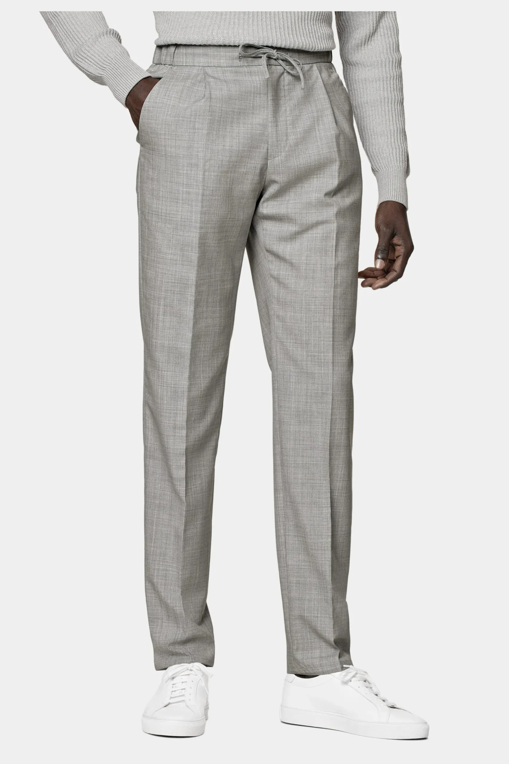 SUITSUPPLY Havana Anzug Hellgrau-Männlich Business Anzüge