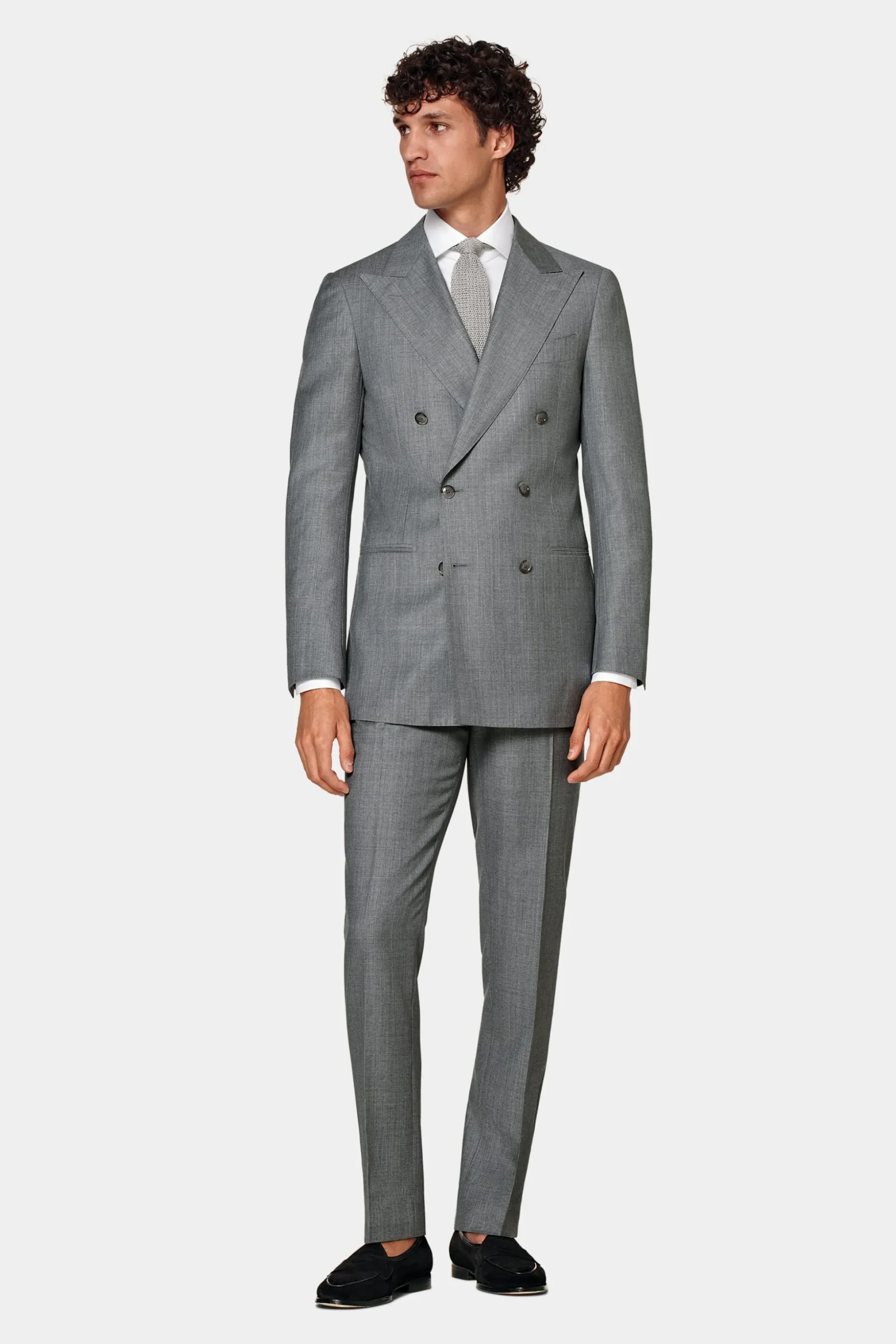SUITSUPPLY Havana Anzug Hellgrau-Männlich Business Anzüge