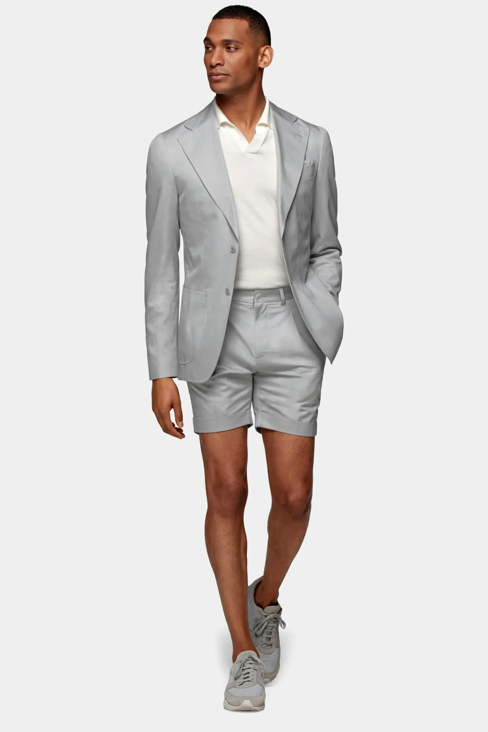 SUITSUPPLY Havana Anzug Hellgrau-Männlich Casual Anzüge