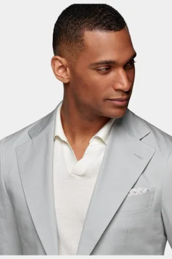 SUITSUPPLY Havana Anzug Hellgrau-Männlich Casual Anzüge