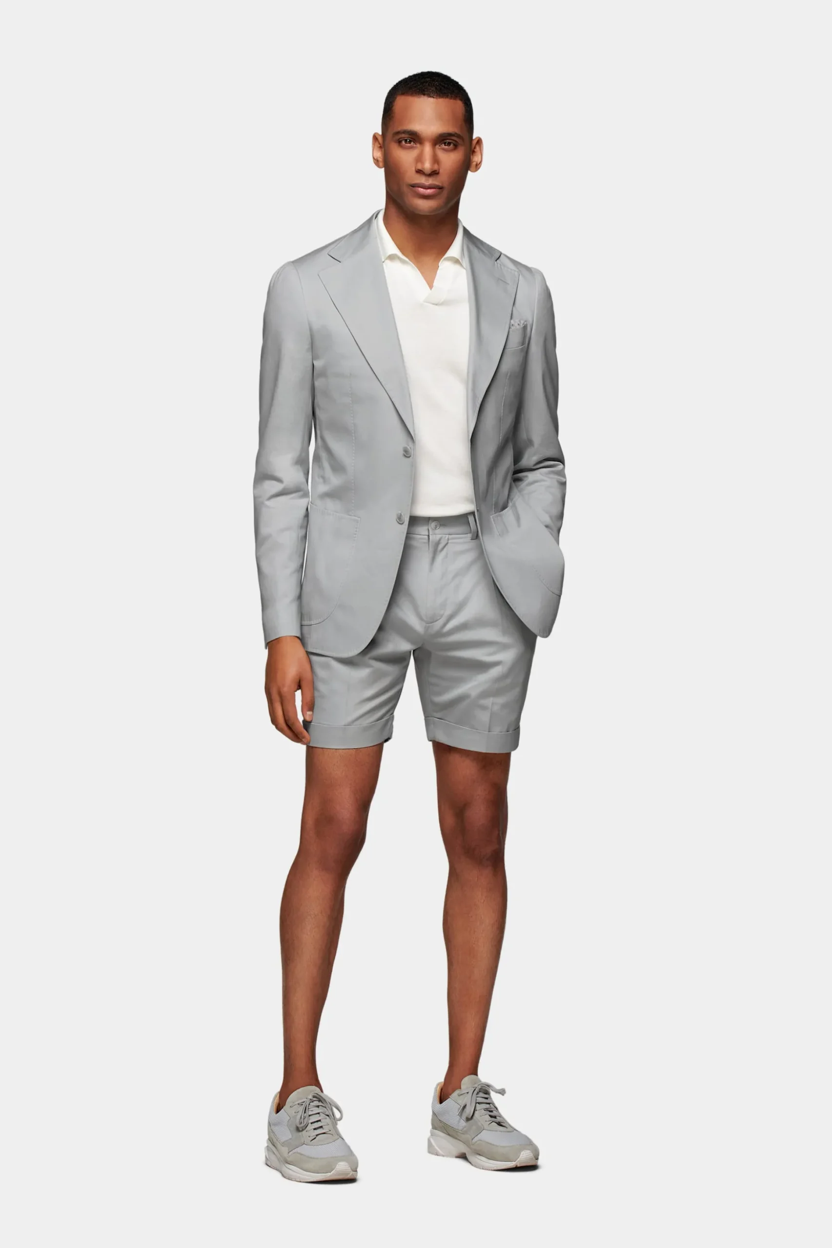 SUITSUPPLY Havana Anzug Hellgrau-Männlich Casual Anzüge